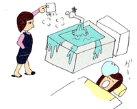 お風呂のお湯を出しっぱなしで寝てしまった！